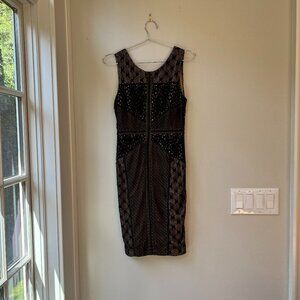 Anthropologie HEARTLOOM black lace midi XS dress, excellent condition